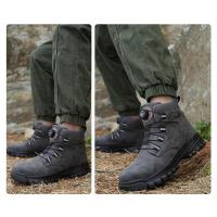 Botas de trabajo indestructibles con puntera de acero para hombre, impermeables y seguras - details 25