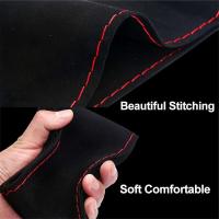 Funda universal de ante para volante de carreras, cosida a mano, bricolaje - details 1
