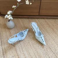 Diseño de nicho versátil stiletto puntiagudo tacones altos mujeres desgaste nueva moda Spice girl bolsa cabeza sandalias - details 40