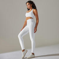 Conjunto de Yoga para Mujeres Ropa Deportiva de Alta Cintura, Top de Deportiva de Punto, Leggings, Bra Conjunto de Gimnasio - details 15