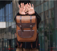 Mochila para hombre Mochila escolar de escuela media vintage de calle Mochila de viaje versátil de moda - details 11