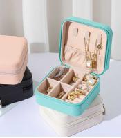 Caja organizadora de joyas de PU, organizador de anillos de viaje, soporte para collar, caja de exhibición de Joyas, bolsa contenedor de joyería de regalo - details 3