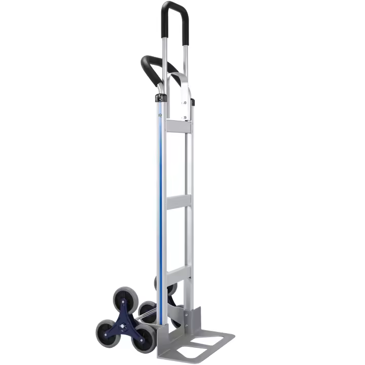SucceBuy Carro para subir escaleras, capacidad de carga de 550 libras, plataforma rodante de aluminio con asas dobles, marco integrado - 1