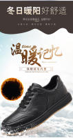Primera capa de cuero de vaca terciopelo zapatos de cuero térmico para hombres suela suave superficie suave zapatos para hombres - details 1