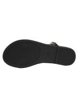 Sandalias planas para mujer, verano, punta redonda, color sólido, una tira con hebilla, talla grande, zapatos de mujer - details 7