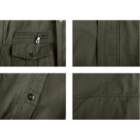 Chaqueta de Algodón para Hombres MAGCOMSEN Abrigo de Viento con Cremallera Multi-Bolsillos - details 6