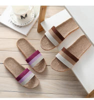 Zapatillas de Lino de Cuatro Temporadas para Mujeres Ligeras, Silenciosas, Suaves Suela de Madera para Hogar - details 12