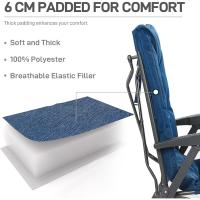 Silla de Camping Plegable Capacidad de 150 kg Respaldo Alto tamaño pequeño Plegable Silla de jardín Acolchada de Lujo con 4 Posiciones, Silla de Pesca Ajustable para balcón - details 23