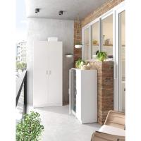 Armario Auxiliar Blanco 3 Puertas Acabado Mate Medidas: Ancho: 109 cm x Fondo: 37 cm x Alto: 180 cm - details 6
