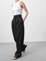 Pantalones de Moda Coreana para Mujer Pantalones de Trabajo de Cintura Alta y Pierna Ancha - details 6