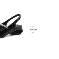 Sandalias de Tacón Grueso Estilo Francés para Mujer 2025 Elegante Plata y Cristales - details 8