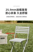 Silla de exterior con respaldo, silla plegable portátil para acampar, barbacoa, banco de pesca ultraligero, muebles de exterior - details 7
