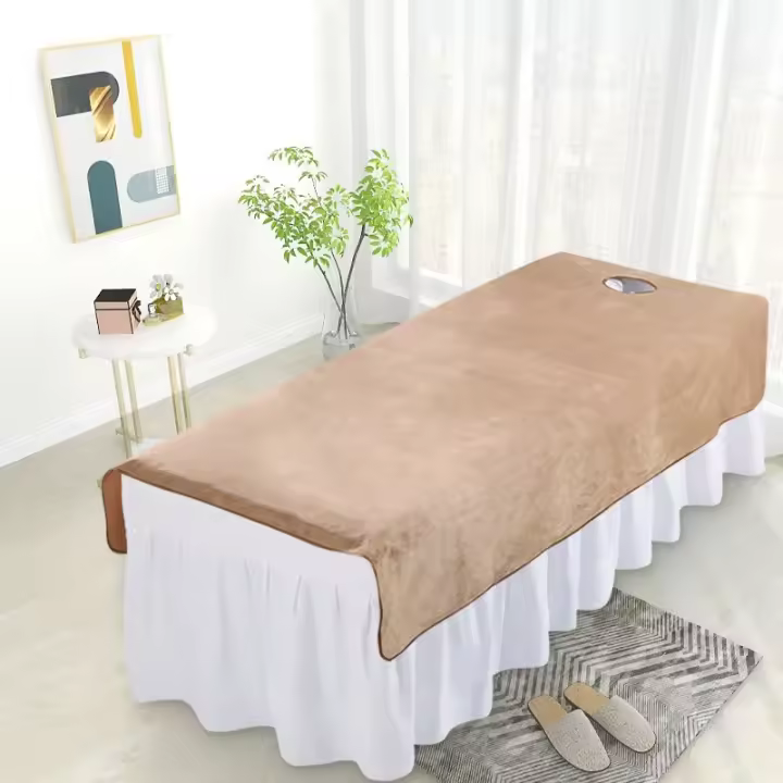 Sábanas de Terciopelo Suave para Spa de Belleza Cubierta de Mesa de Masaje Cálido - 1