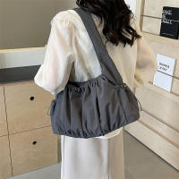 Bolso de hombro versátil de Color sólido suave no tejido para mujer, bolso de viaje Simple y de moda para las 4 estaciones - details 22