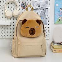 Mochila Capybara de gran capacidad, correas ajustables de nailon para los hombros, bolso escolar de dibujos animados, resistente al agua, con múltiples bolsillos - details 6