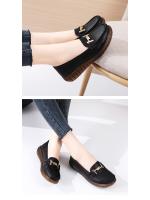 Zapatos de mujer de primavera nuevo estilo Mocasines de cuero genuino, punta redonda, planos, antideslizantes, suela suave Comodidad individual para mujeres de edad media y mayor - details 7