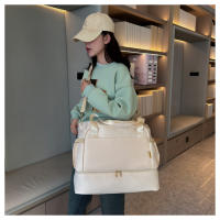 Nueva bolsa de lona impermeable, transpirable y duradera separación en seco y húmedo multifuncional deportes de gran capacidad fitness bolsa de viaje - details 35