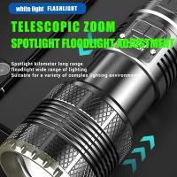Linterna LED de alta potencia Linterna táctica con zoom de 2000W Resistente al agua - details 23