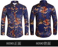 Camisa de negocios con imprimación numérica para hombres, camisas para manches longues, camisas para fumar, décontracté, fête, boîte de nuit, plage, printemps, mode automne - details 4