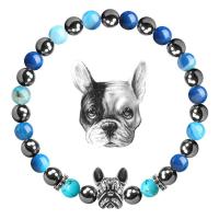 Pulsera de Piedra Volcánica Regalo Perfecto para Vacaciones de Hombres Estilo Fado Negro Imán - details 2