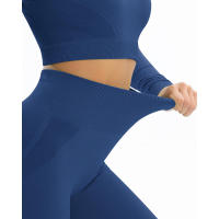 -Leggings de yoga sin costuras para mujer, leggings de gimnasio, ropa deportiva de entrenamiento, pantalones de cintura alta - details 4