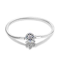 Pulsera de Plata Esterlina 925 Encanto de Mariposa Estrellas Luna Cadena de Seguridad - details 29
