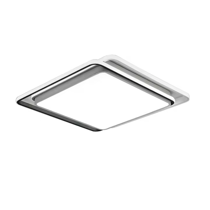 Lámpara de techo LED de montaje empotrado 54W 19 pulgadas lámpara de techo LED cuadrada, lámpara de sala de estar dormitorio cuadrado, iluminación minimalista moderna luz blanca fría para cocina baño pasillo - 1