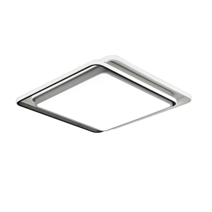 Lámpara de techo LED de montaje empotrado 54W 19 pulgadas lámpara de techo LED cuadrada, lámpara de sala de estar dormitorio cuadrado, iluminación minimalista moderna luz blanca fría para cocina baño pasillo - 1