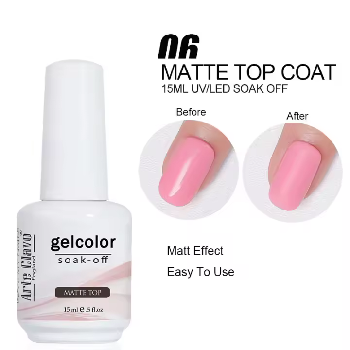 Arte clavo 15ml mate esmalte de uñas pulido barniz remojo semipermanente gel ultravioleta arte manicura uñas esmalte - 1