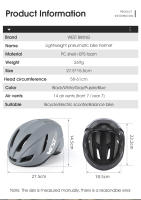 WEST BIKING-casco de ciclismo neumático para hombre y mujer, ultraligero, moldeado integrado, profesional - details 1