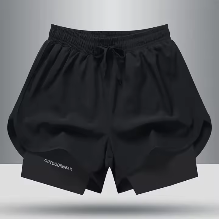 Pantalones Cortos Deportivos de Baloncesto para Hombre Pantalones Cortos Informales con Forro Interior para Correr y Fitness Pantalones Cortos de Entrenamiento de Tres Cuartos - 1
