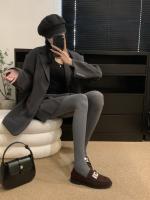 Mocasines perezosos con bloqueo de metal de un pedal, nuevos zapatos de cuero pequeños con plataforma de cabeza redonda de estilo británico - details 13