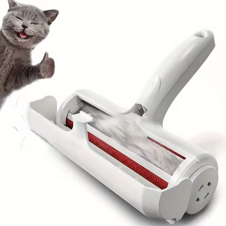 Cepillo de rodillo de pelusa portátil reutilizable, elimina rápidamente el pelo de gatos y perros de muebles y ropa. - 1