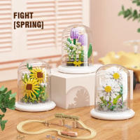 Bloques de construcción LED, ramo de flores eternas, Mini bloque de flores, ladrillo, regalos de cumpleaños para niñas, novia - details 5