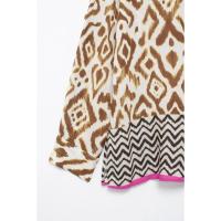 TRAFZA-Conjunto de 2 piezas para mujer, camisa de manga larga con botones decorados, falda larga plisada con cordón de cintura alta, 2024 - details 6