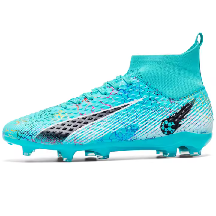 Zapatos de Fútbol de Cuero Hightop Zapatos Deportivos Cómodos para Interiores y Exteriores - 1