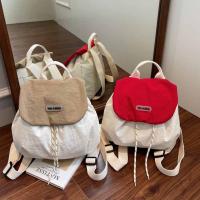 Mochila con cordón de Color sólido para regalo, bolso escolar de nailon de secado rápido para estudiantes, bolso de hombro de gran capacidad de estilo coreano para exteriores - details 3