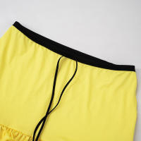 Conjunto de falda con volantes y top tubo sin mangas con cordón ajustable para mujer, novedad de verano F010 - details 19