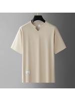 Camiseta de manga corta de moda transpirable con cuello en V, versátil, ligera, de lujo, informal para hombre, ideal para verano. - details 6
