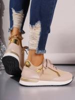 Zapatillas De Mujer 2023 Nuevas Plataforma Cómodas De Cuero Parcheado Zapatos De Correr Al Aire Libre Deporte Casuales Ladies - details 22