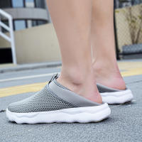 Zapatillas deportivas antideslizantes para hombre y mujer, zapatos transpirables para caminar, Tenis atlético, correr, gimnasio, viajes, trotar, color gris - details 10