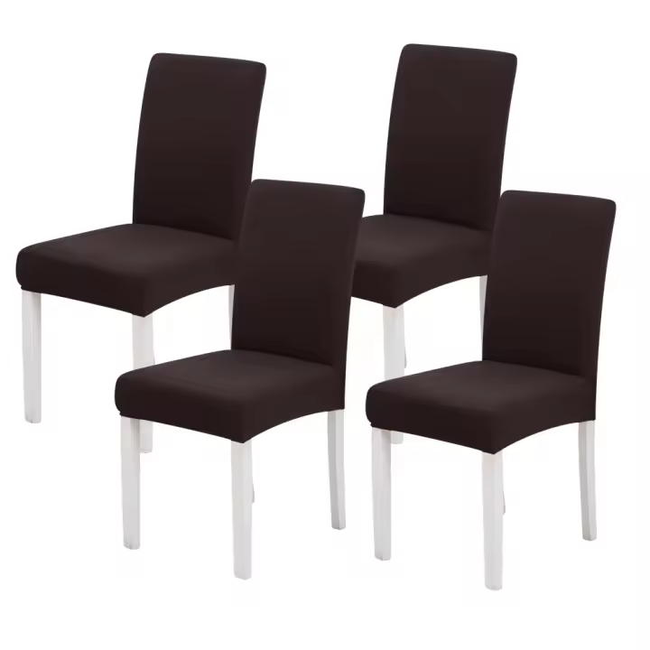 Funda de Sillas de Comedor Ajustable y Lavable de Forcheer Material Spandex/Poliéster Cubiertas de Color Sólido Pack de 4 o 6 - 1