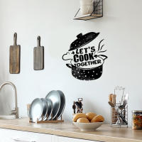 Let's Cooking Together-pegatina de pared para decoración del hogar, calcomanías autoadhesivas para fondo de cocina y restaurante, Mural - details 4