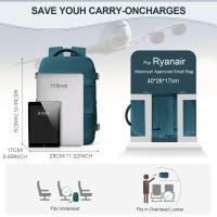 Women Men Hand Luggage Backpack Business Laptop Bag College Travel Backpack Waterproof Carry on Cabin Backpack Wizzair 40x30x20 - details 1
