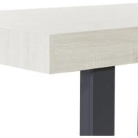 Mesa de comedor extensible rectangular para 6-10 personas, madera y negro, 160-200 cm - details 25