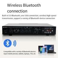 Amplificador HIFI de 5,1 canales, Subwoofer de alta potencia para teatro en casa, Radio Bluetooth, para exteriores, enchufe estadounidense - details 5