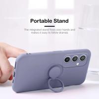 Funda de Silicona Líquida Magnética para Samsung A55 5g Cubierta de Teléfono con Soporte de Anillo - details 5