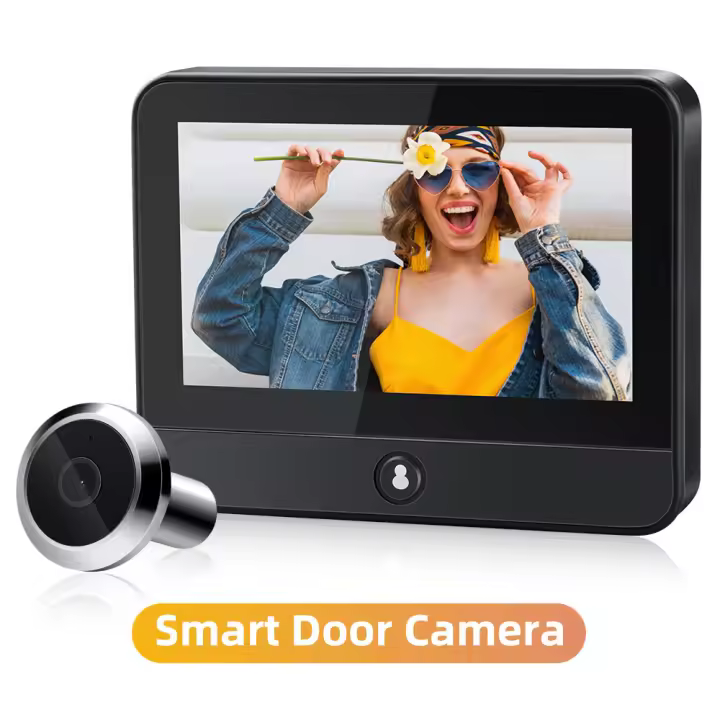 Wsdcam Cámara de Puerta Digital Tuya 1080P Detección Automática de Radar Alarma de Movimiento PIR - 1