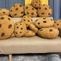 Juguete de peluche creativo de forma redonda de Chocolate y galletas con almohada de asiento para aperitivos y comida realista, regalo perfecto - details 3