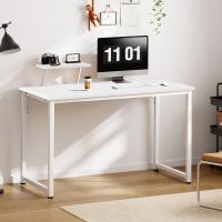 Mesa de ordenador de 100 cm, mesa de trabajo con estante, robusta y fácil de instalar, madera y metal, diseño moderno, estilo industrial - details 0